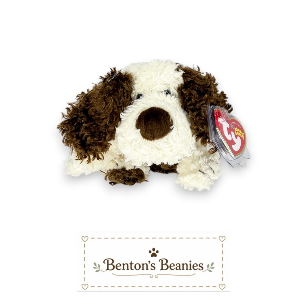 Spuds the Dog Ty Beanie Baby | Floppy Puppy Friend 🐶 | Mint Heart Tag ⭐